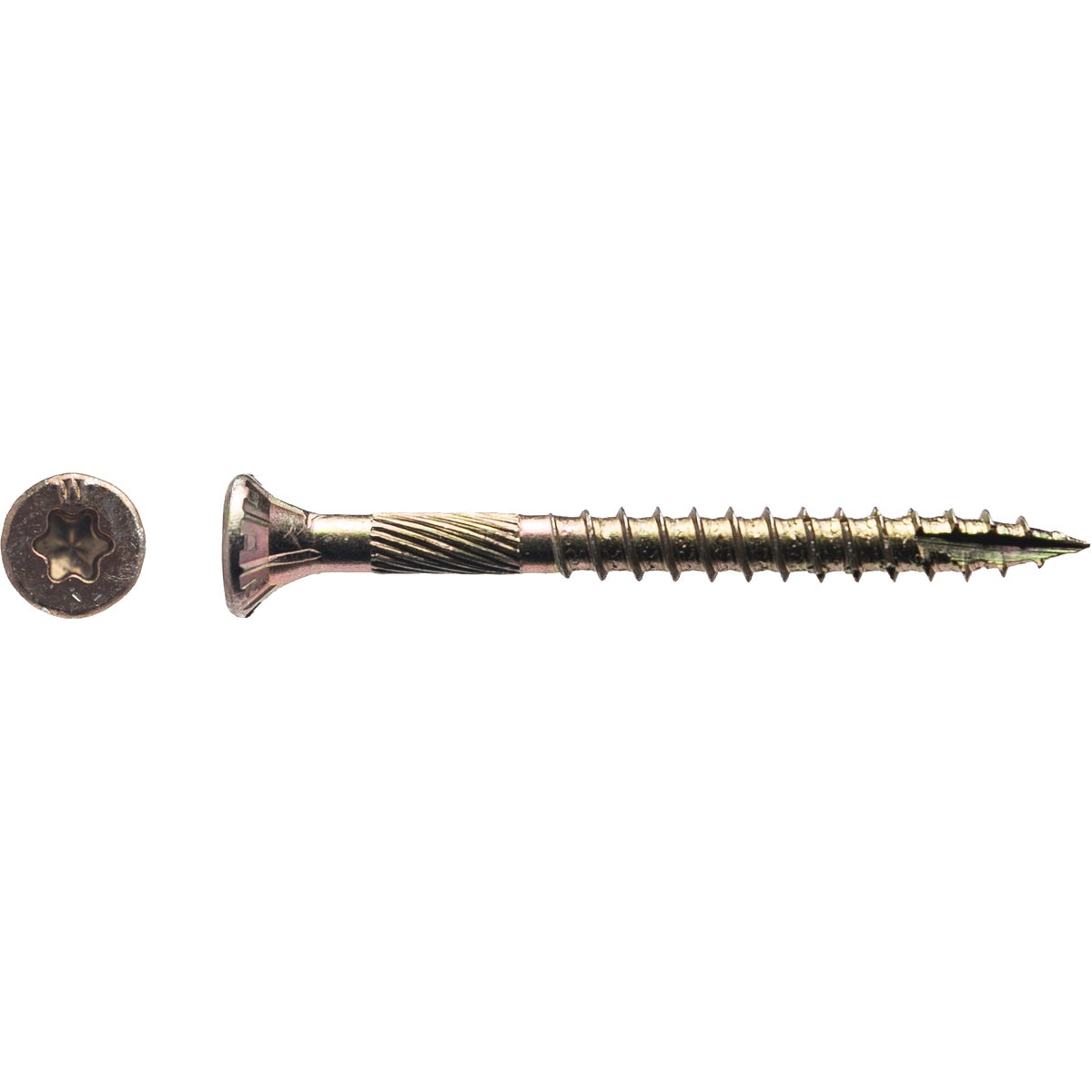 Big Timber #9 x 2 In. Yellow Zinc Flat Head Wood Screw (117-Count, 1 Lb.)