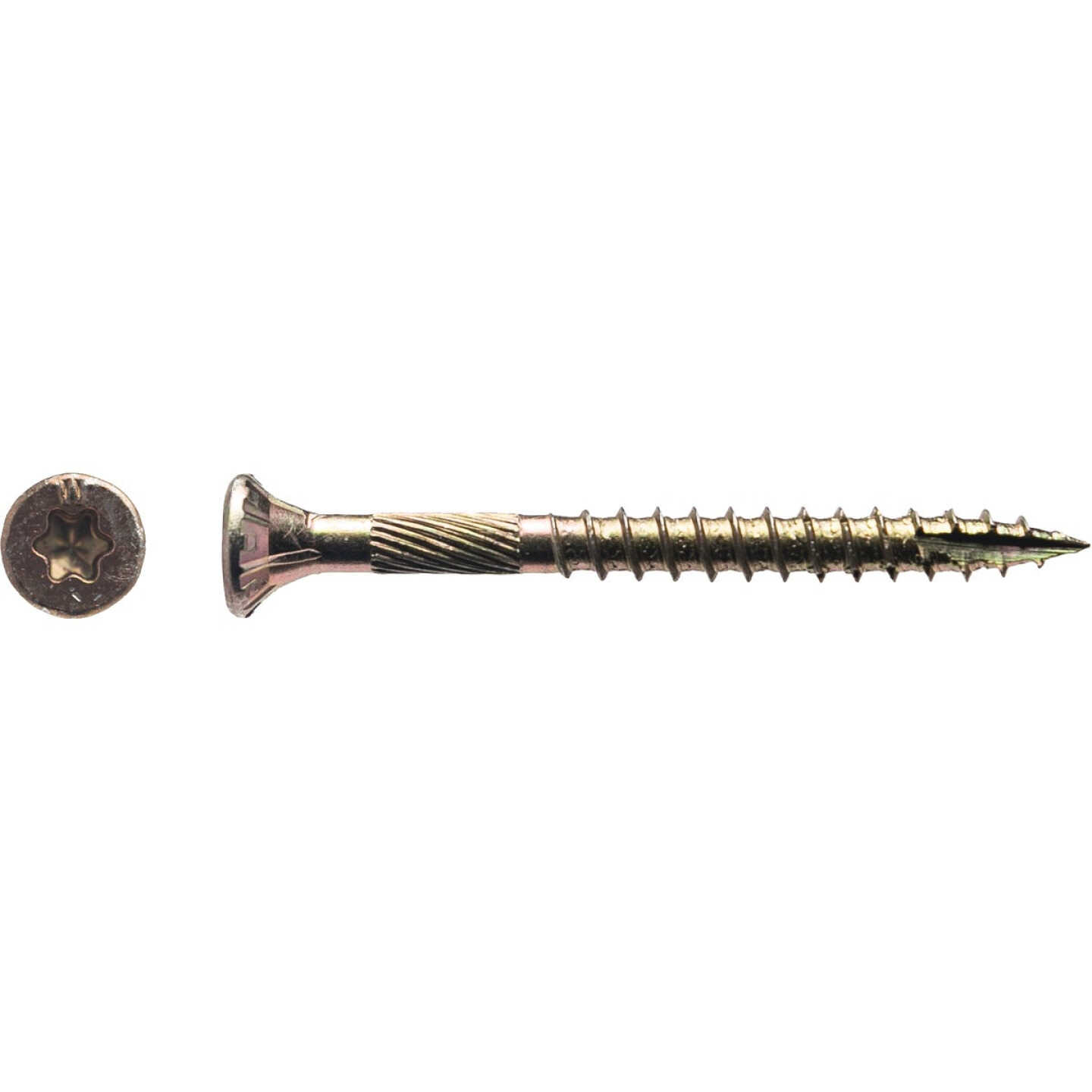 Big Timber #9 x 2 In. Yellow Zinc Flat Head Wood Screw (117-Count, 1 Lb.) Image 1