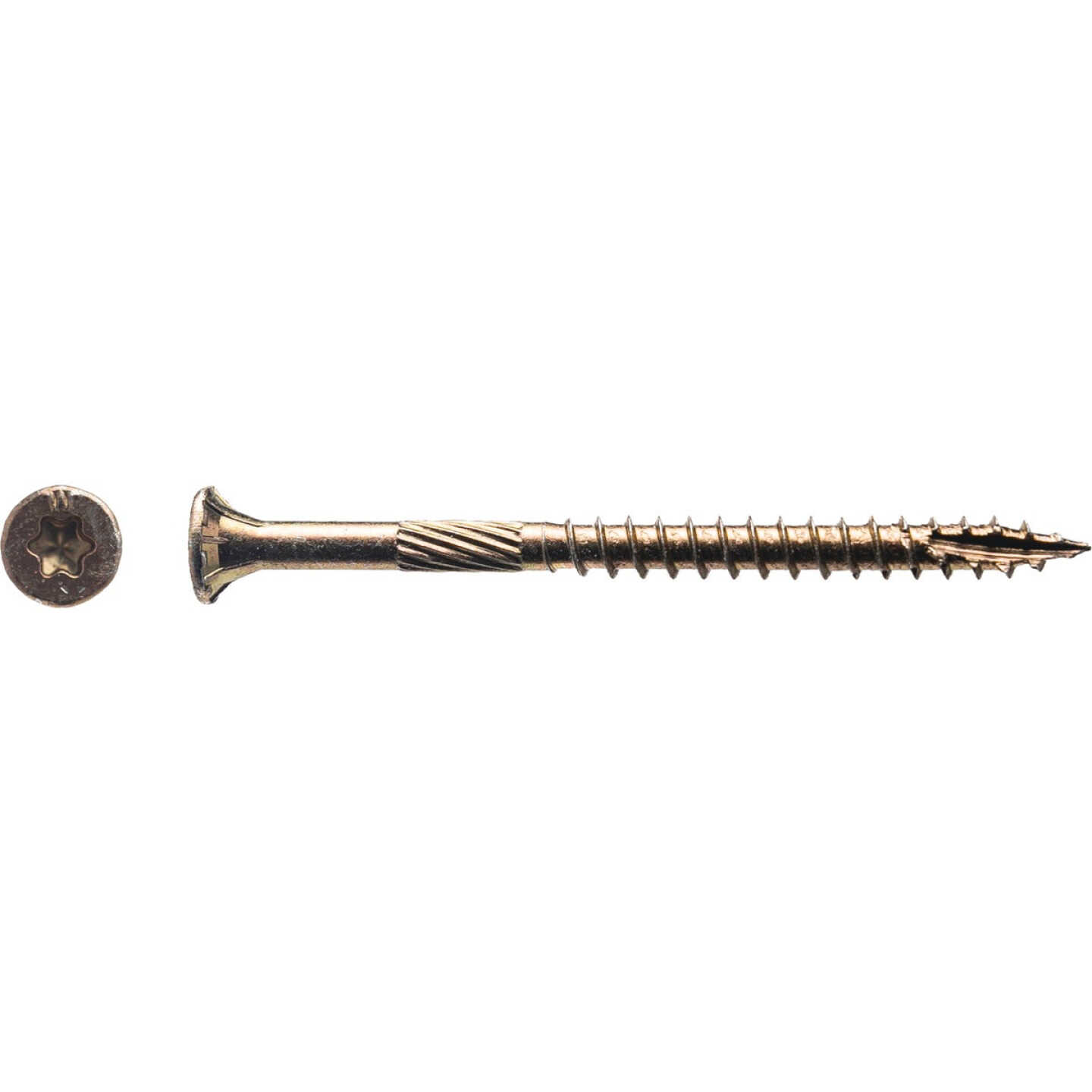 Big Timber #9 x 2-1/2 In. Yellow Zinc Flat Head Wood Screw (94-Count, 1 Lb.) Image 1