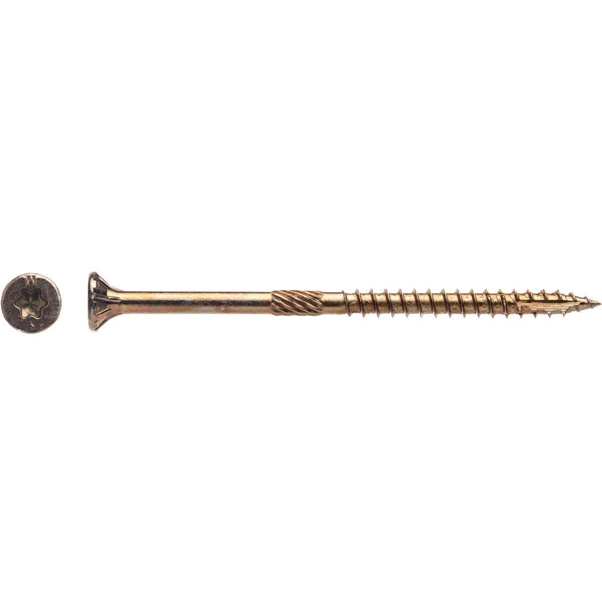 Big Timber #9 x 3 In. Yellow Zinc Flat Head Wood Screw (78-Count, 1 Lb.)