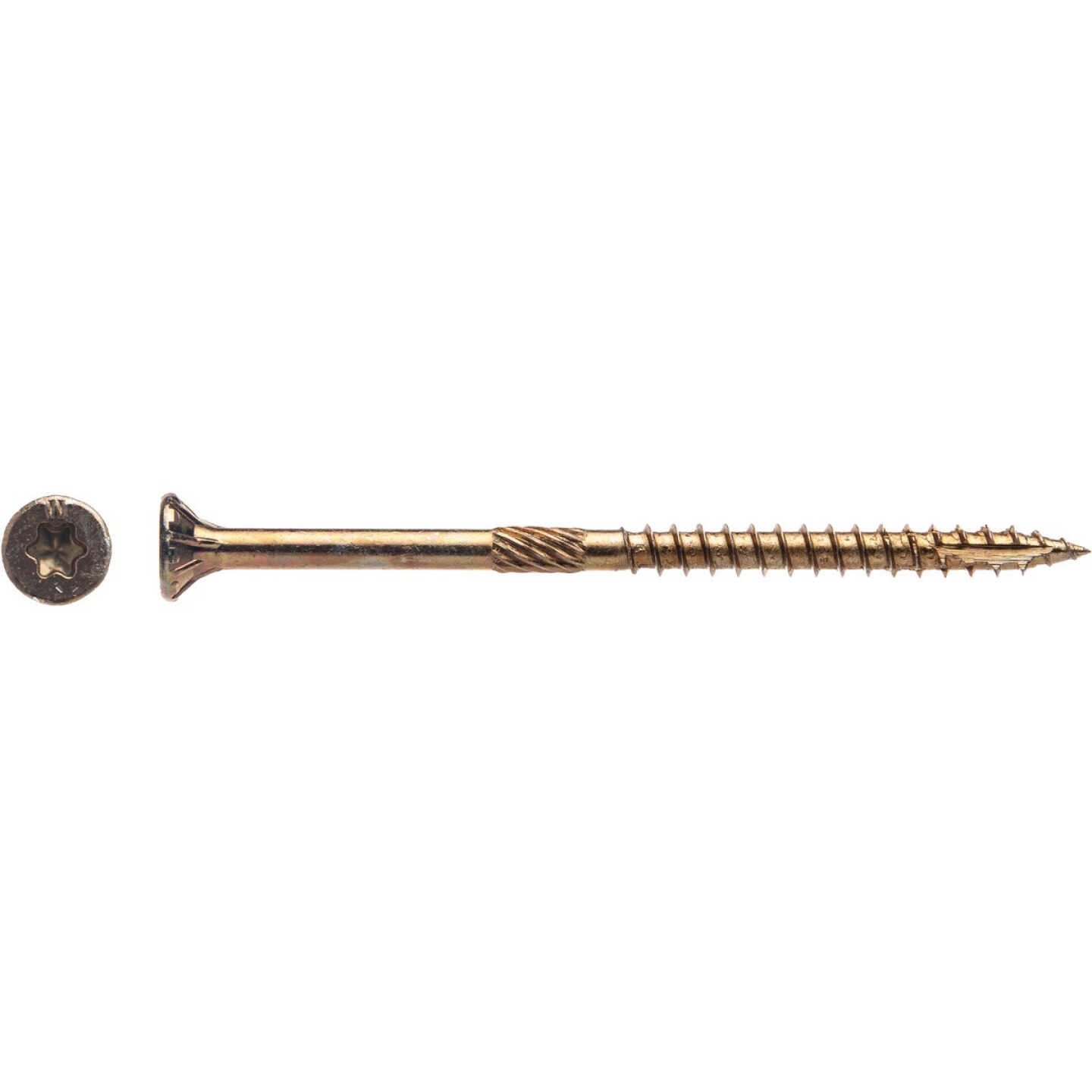 Big Timber #9 x 3 In. Yellow Zinc Flat Head Wood Screw (78-Count, 1 Lb.) Image 1