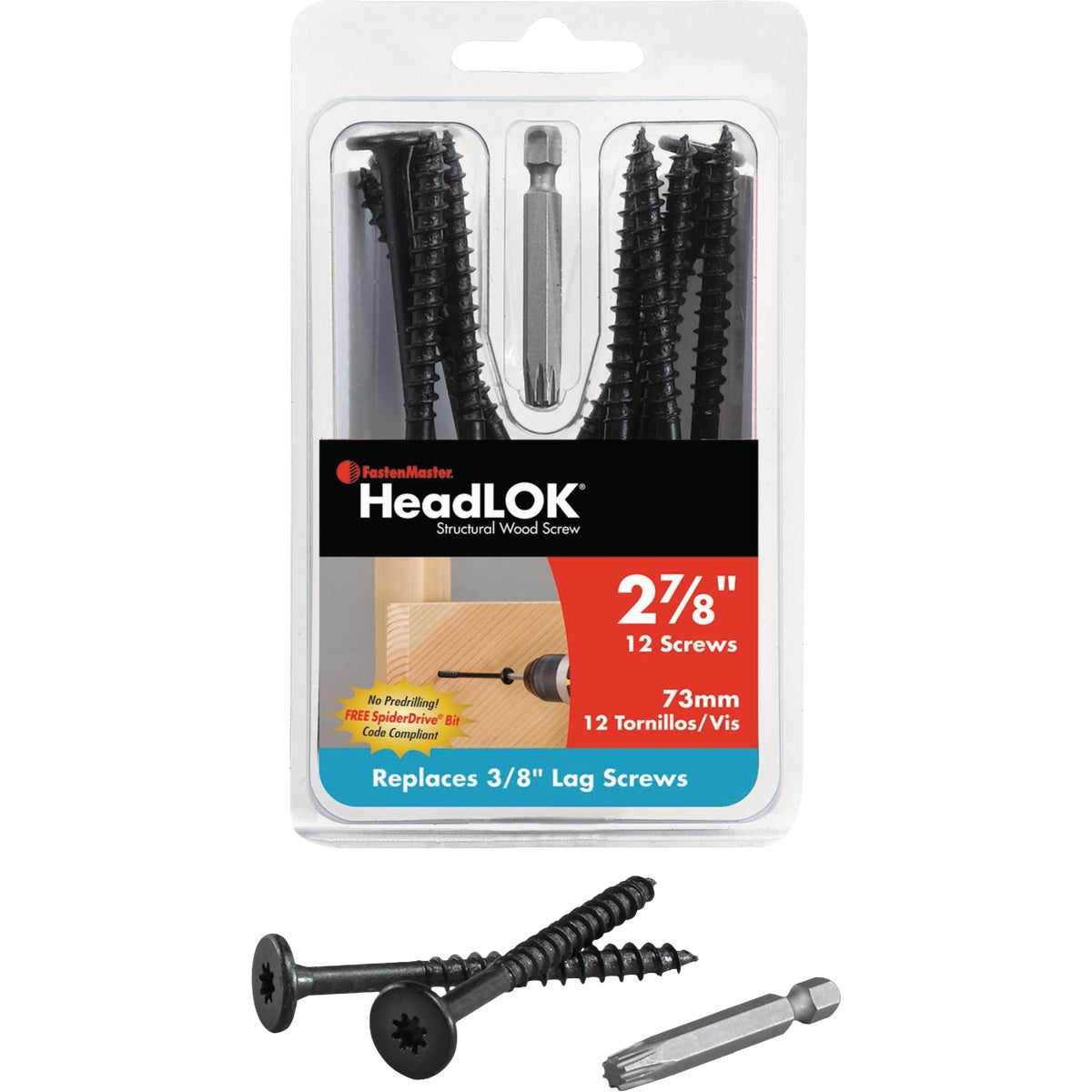 FastenMaster HeadLok 2-7/8 In. Structural Wood Screw (12-Count)