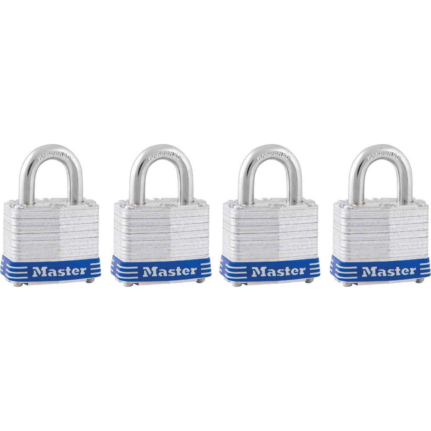 Master Lock 1-9/16 In. Wide 4-Pin Tumbler Keyed Padlock (4-Pack) Image 1