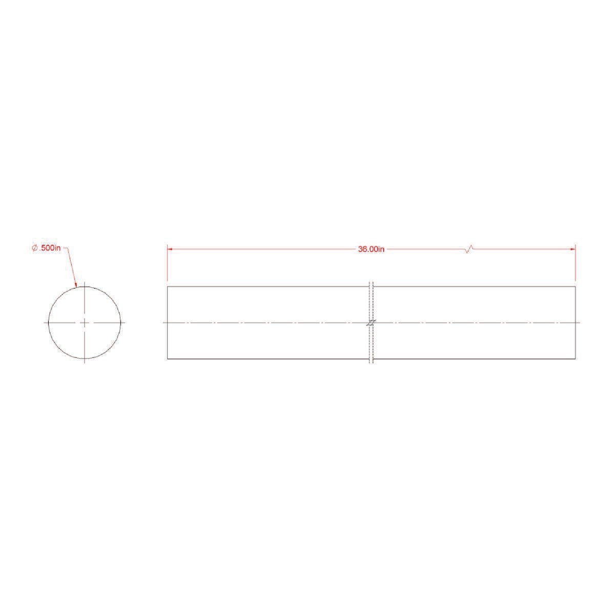 Hillman Steelworks 1/2 In. x 3 Ft. Hot-Rolled Solid Steel Rod Image 2