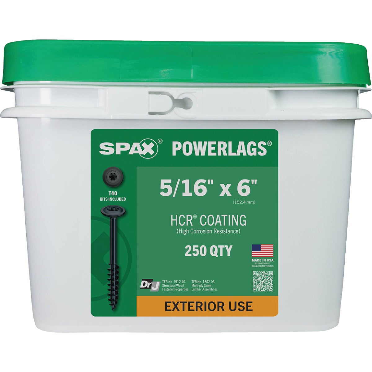 SPAX PowerLags 5/16 In. x 6 In. T40 Washer Head HCR (Exterior Rated) Lag Screw (250-Count) Image 5