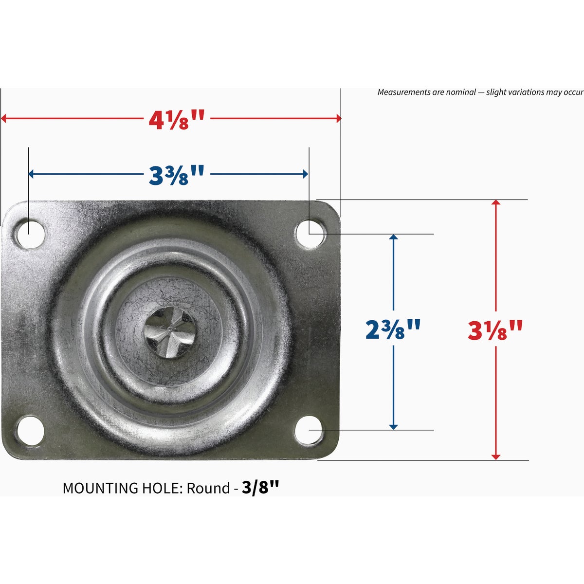 Shepherd Hardware 3 In. General-Duty Soft Rubber Swivel Plate Caster with Brake Image 2