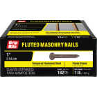 Grip-Rite 1 In. x 9 ga x 2d Hardened Steel Fluted Masonry Nails (186-Count) Image 1