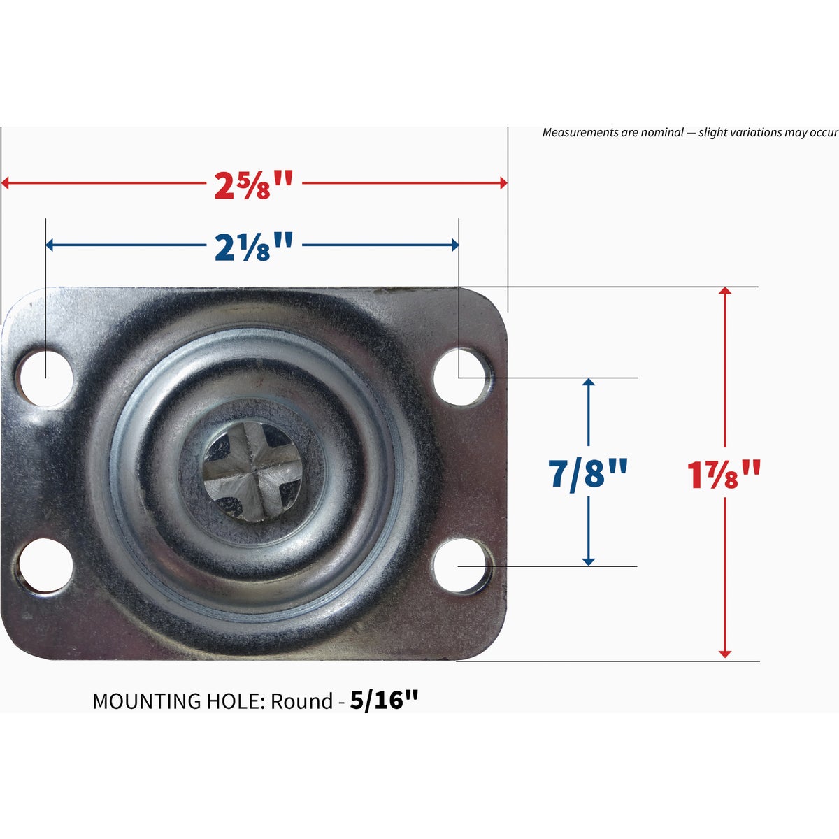 Shepherd Hardware 2 In. General-Duty Soft Rubber Swivel Plate Caster with Brake Image 4