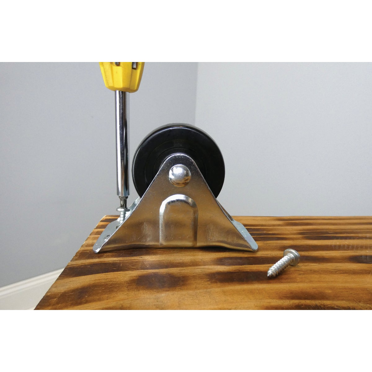 Shepherd Hardware 2-1/2 In. General-Duty Rubber Rigid Plate Caster Image 4