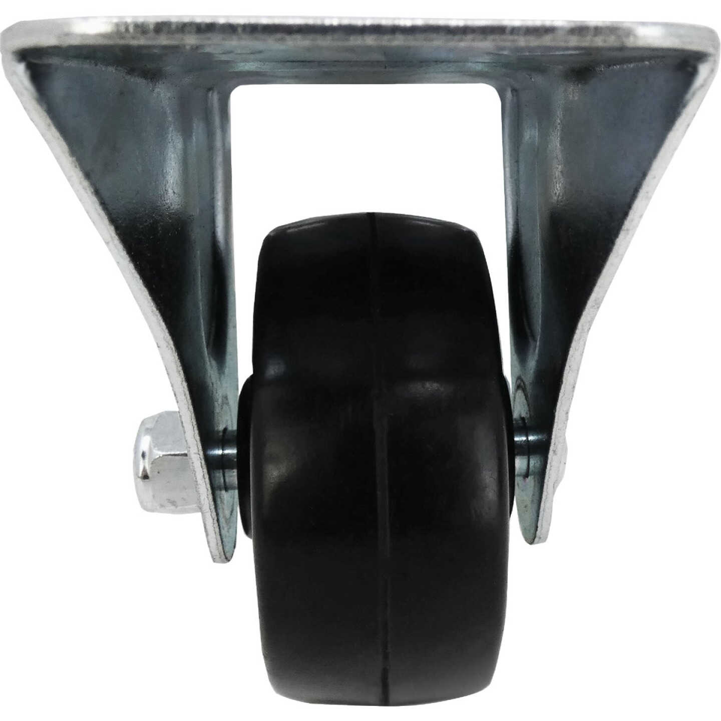 Shepherd Hardware 2-1/2 In. General-Duty Rubber Rigid Plate Caster Image 6