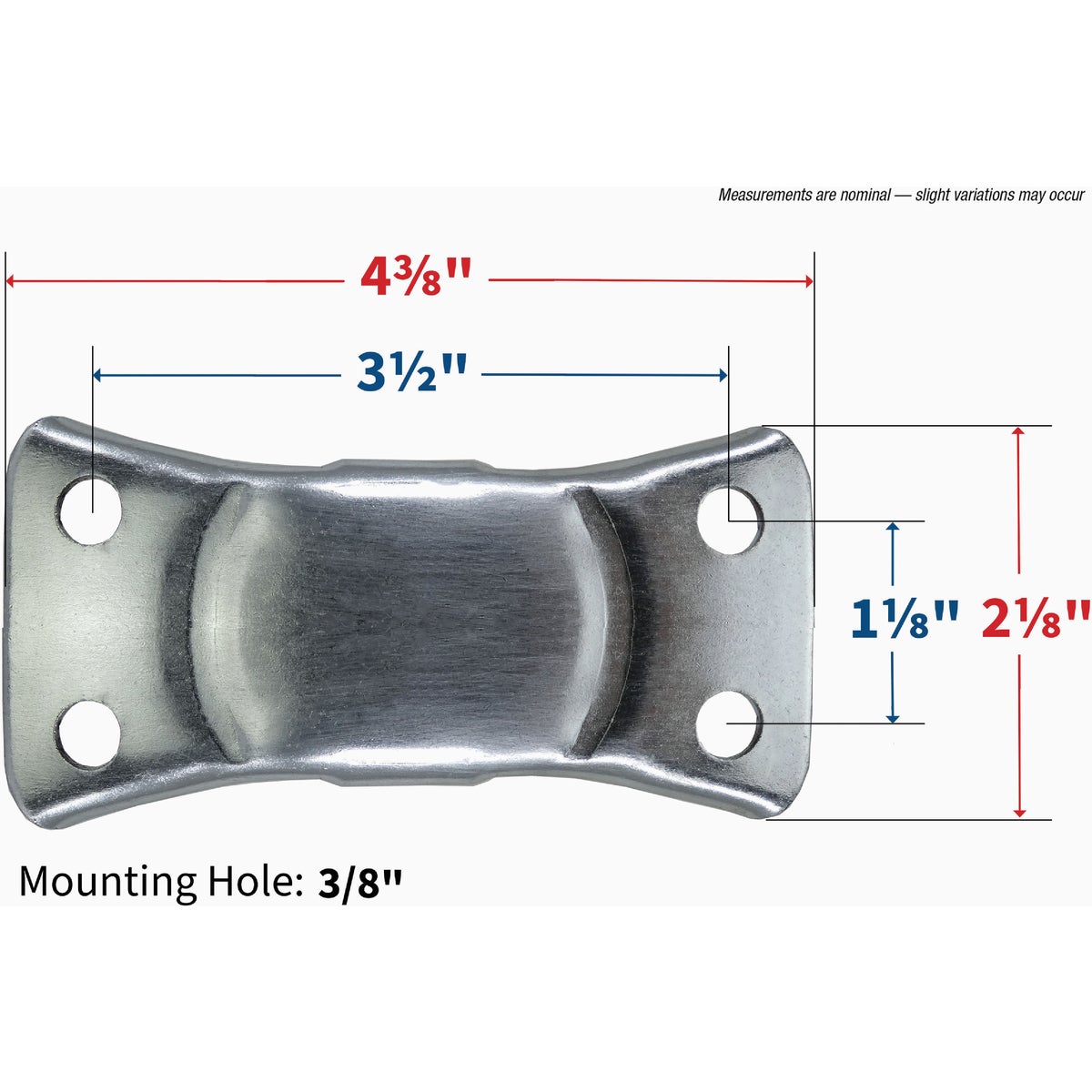 Shepherd Hardware 2-1/2 In. General-Duty Rubber Rigid Plate Caster Image 3