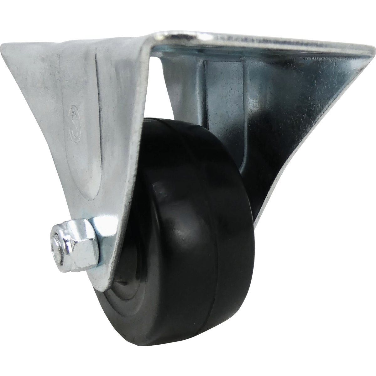 Shepherd Hardware 2-1/2 In. General-Duty Rubber Rigid Plate Caster Image 5