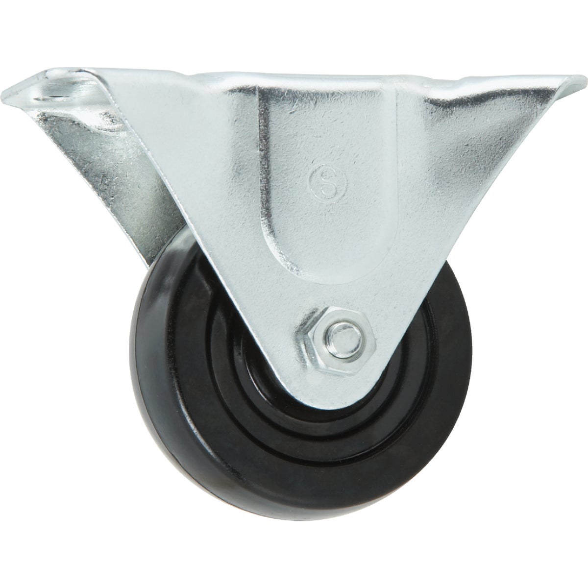 Shepherd Hardware 3 In. General-Duty Rubber Rigid Plate Caster Image 3