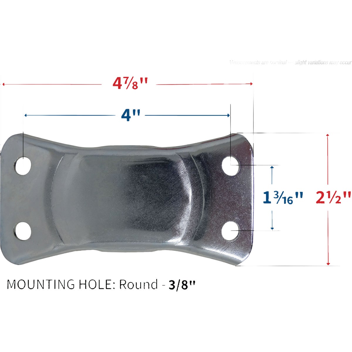 Shepherd Hardware 3 In. General-Duty Rubber Rigid Plate Caster Image 2
