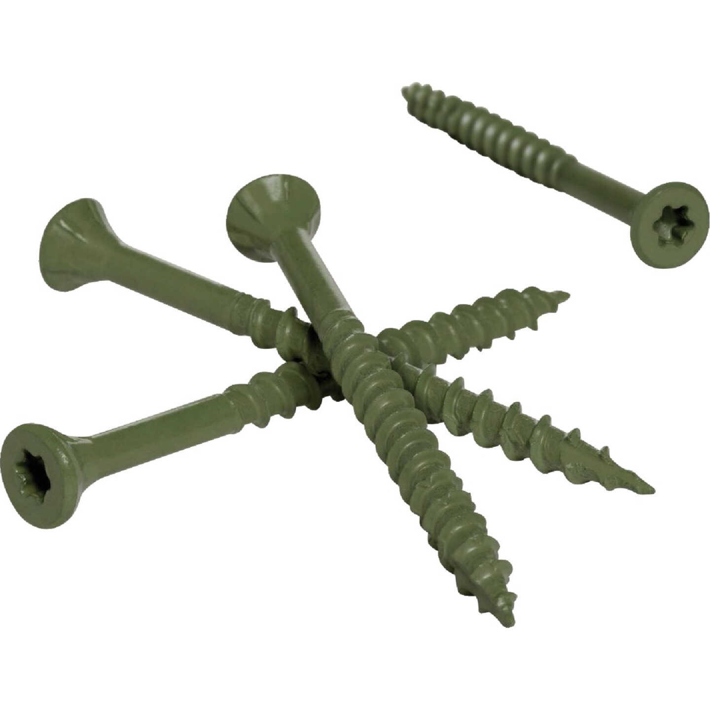 Hillman Deck Plus #10 x 3 In. Star Drive Flat-Head Green Deck Screw (1550-Count) Image 1