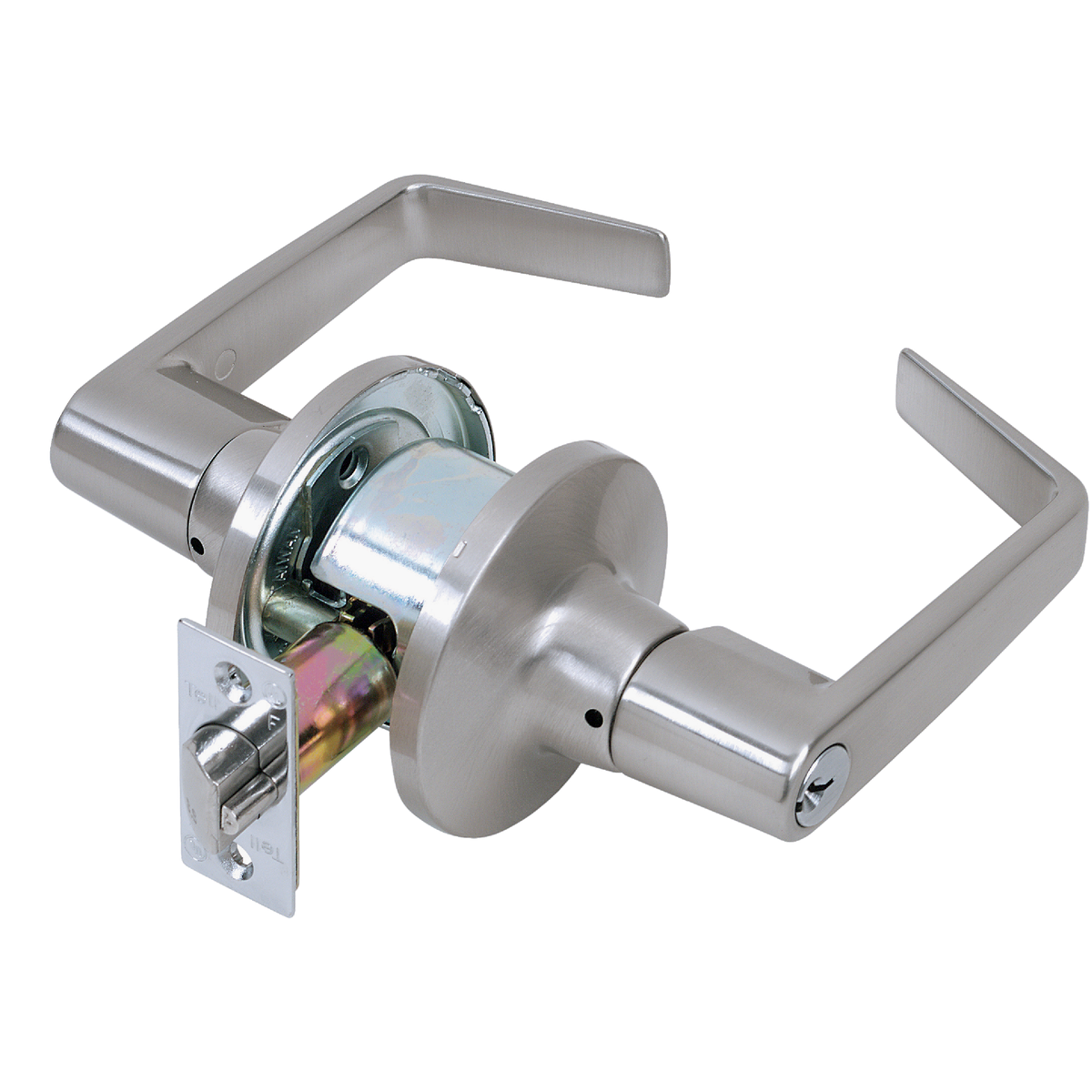 Tell Satin Chromium-Plated Light-Duty Storeroom Door Lever 