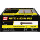 Grip-Rite 3 In. x 9 ga x 10d Hardened Steel Fluted Masonry Nails (78-Count) Image 1