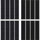 Wrap-It Storage Stick 'Em 3/4 In. x 3-1/2 In. Black Hook & Loop Strip (8-Count) Image 1