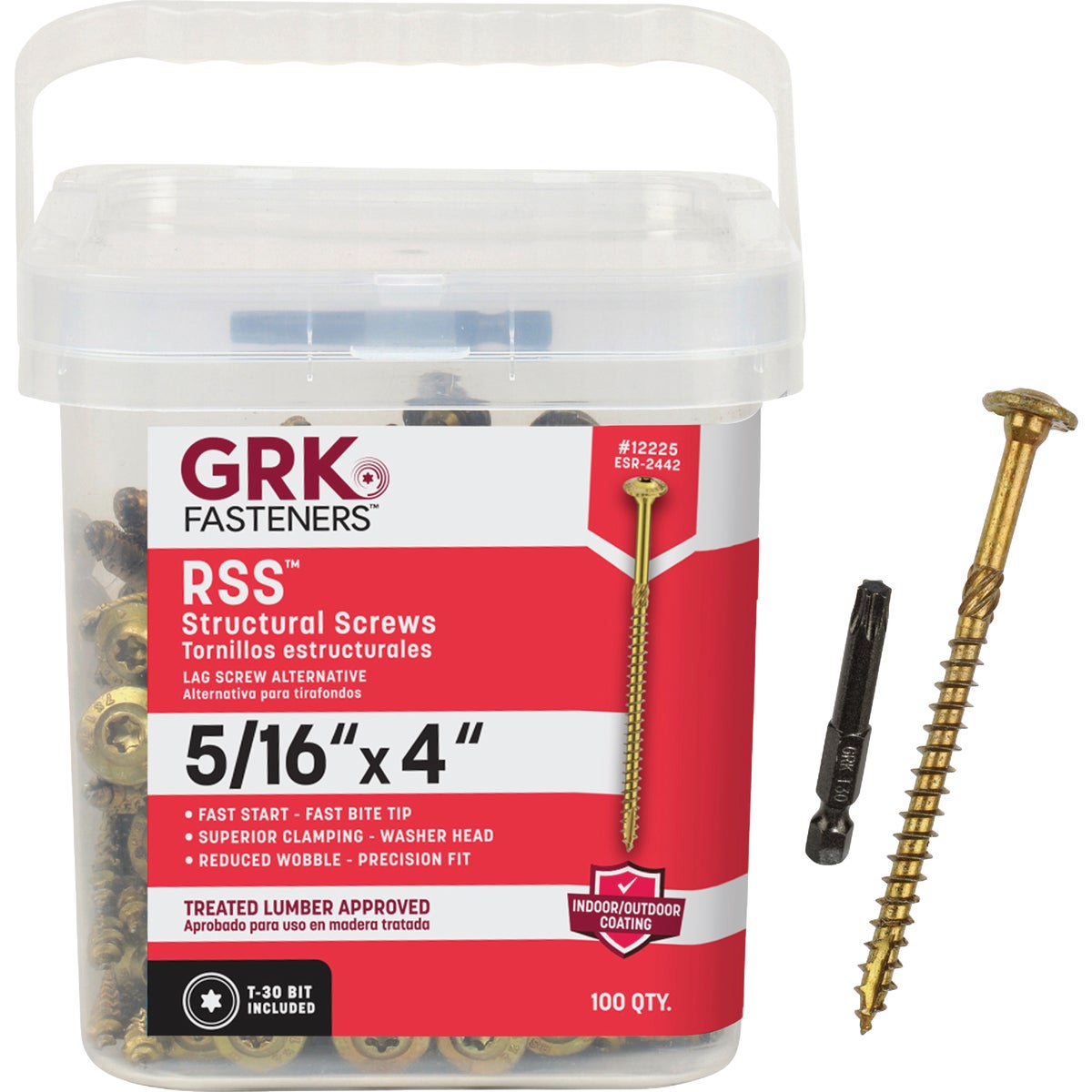 GRK RSS Rugged 5/16 In. x 4 In. Star Drive Washer-Head Structure Screw (100-Count)
