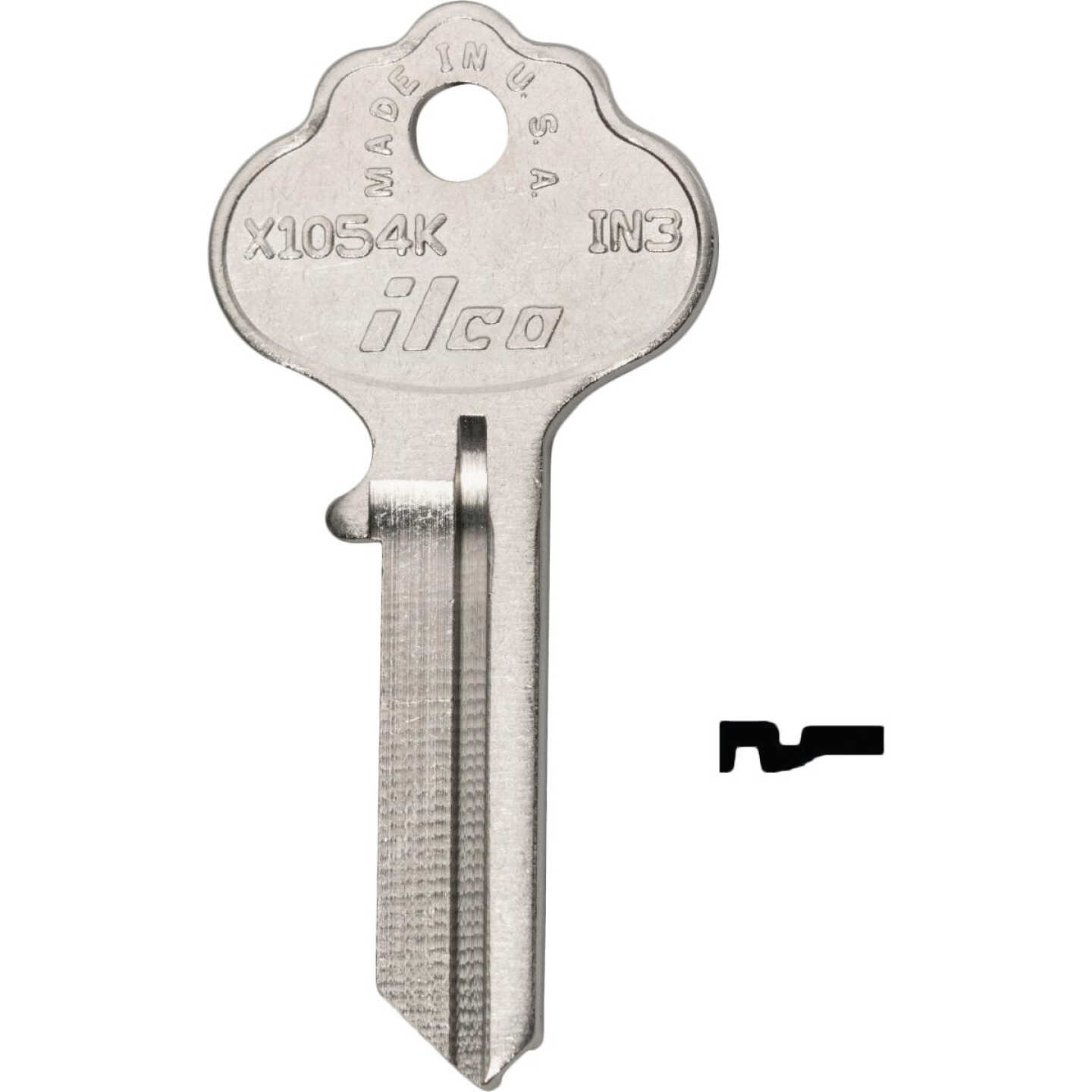 ILCO Nickel Plated File Cabinet Key IN3 / X1054K (10-Pack) Image 1