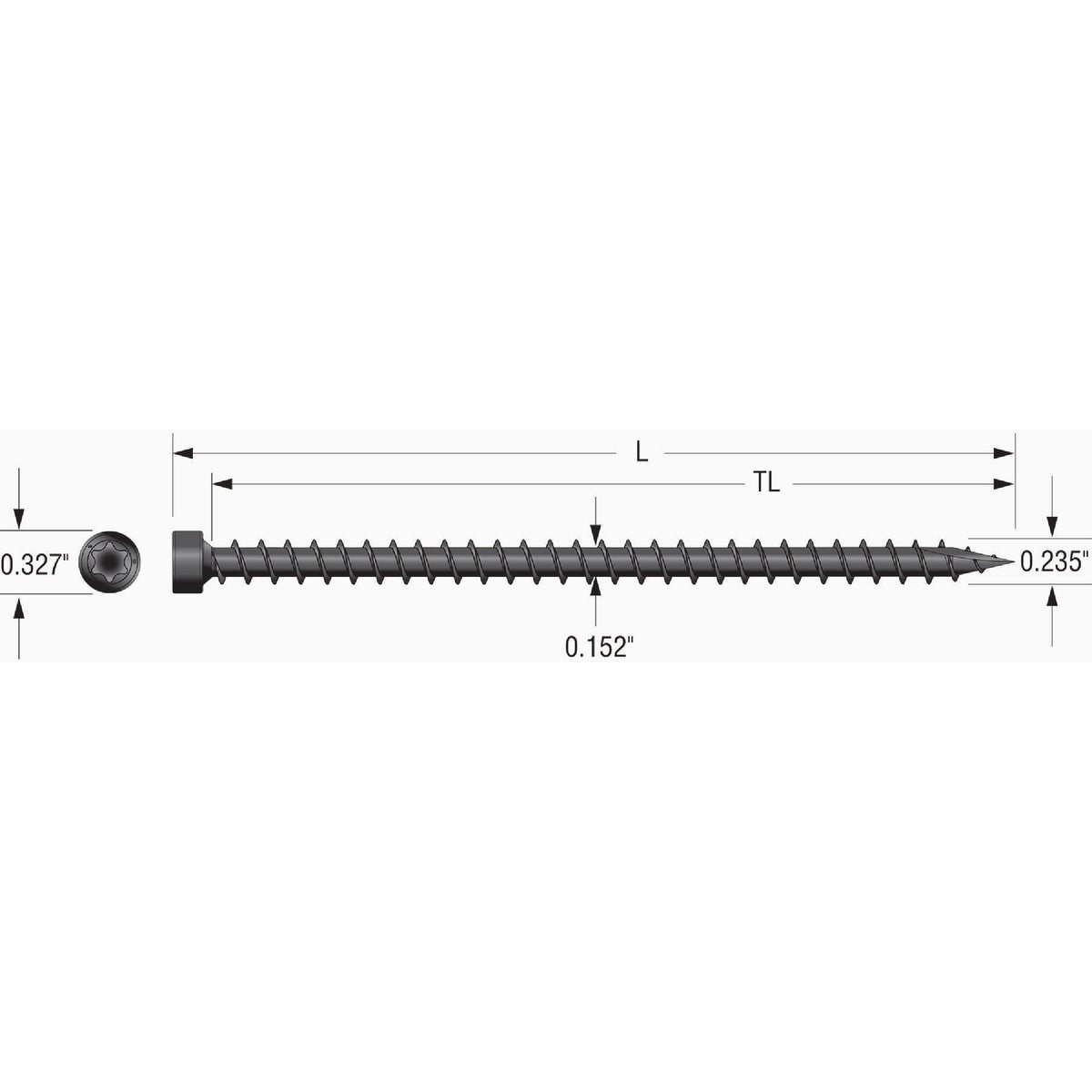 Simpson Strong-Tie Strong-Drive SDWC 0.155 In. x 4-1/2 In. T30 Structural Screw, Black (500-Count) Image 2