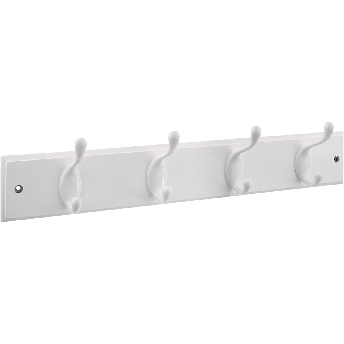 National Hardware 18 In. 4-Hook White Hook Rail