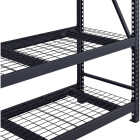 Muscle Rack 77 In. W. x 24 In. D. x 72 In. H. 4-Tier Black Steel Welded Rack Image 6