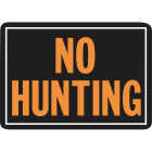 Hy-Ko 10x14 Day-Glo Aluminum Sign, No Hunting Image 1