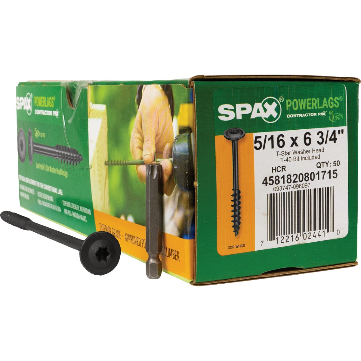 SPAX PowerLags 5/16 In. x 6-3/4 In. T40 Washer Head HCR (Exterior Rated) Lag Screw (50-Count) Image 5