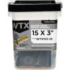 Big Timber #15 x 3 In. Wafer Head Black Wood Screw (25-Count) Image 1