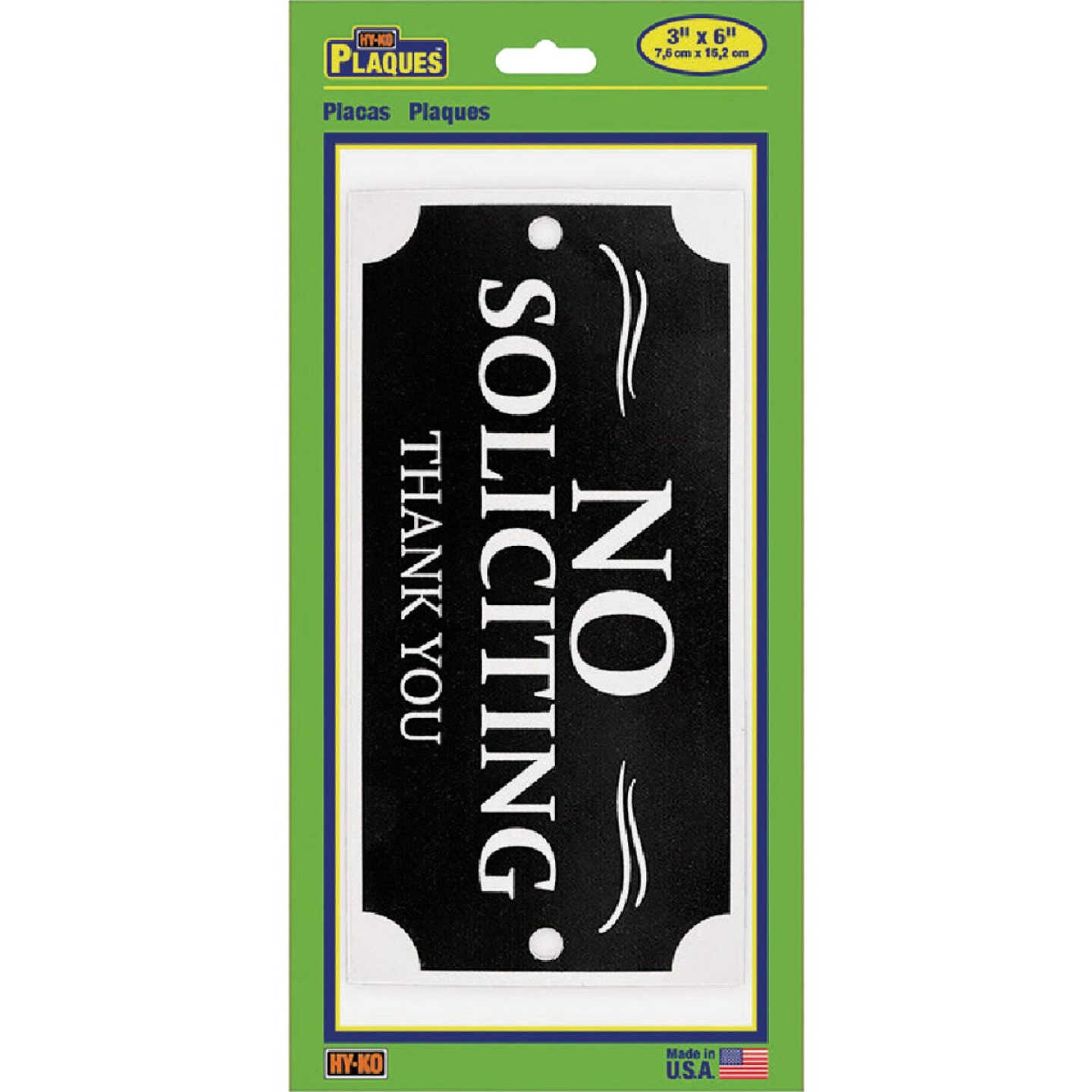 Hy-Ko No Soliciting House Plaque Image 2