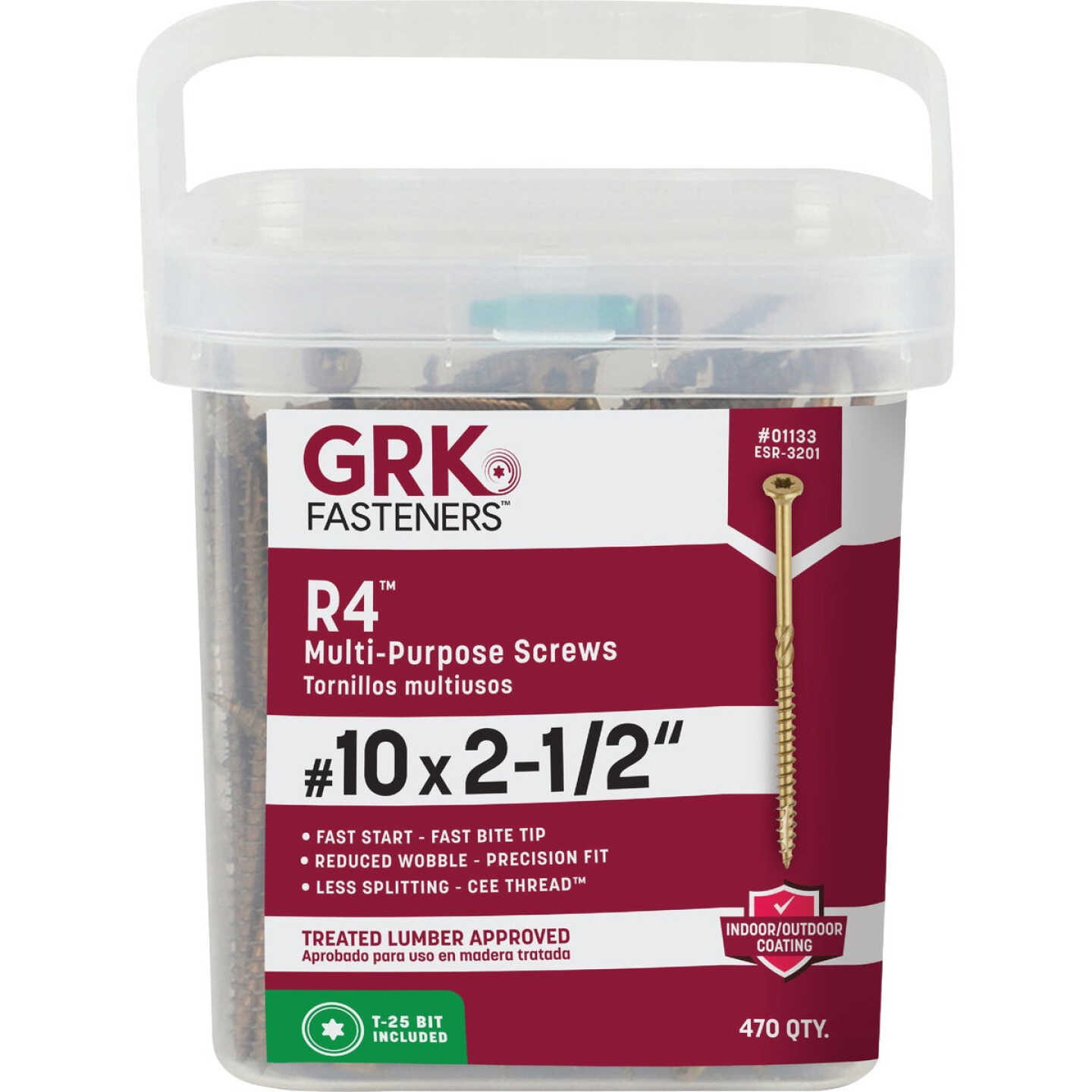 GRK R4 #10 x 2-1/2 In. Star Drive Multi-Purpose Wood Screw (470-Count) Image 5