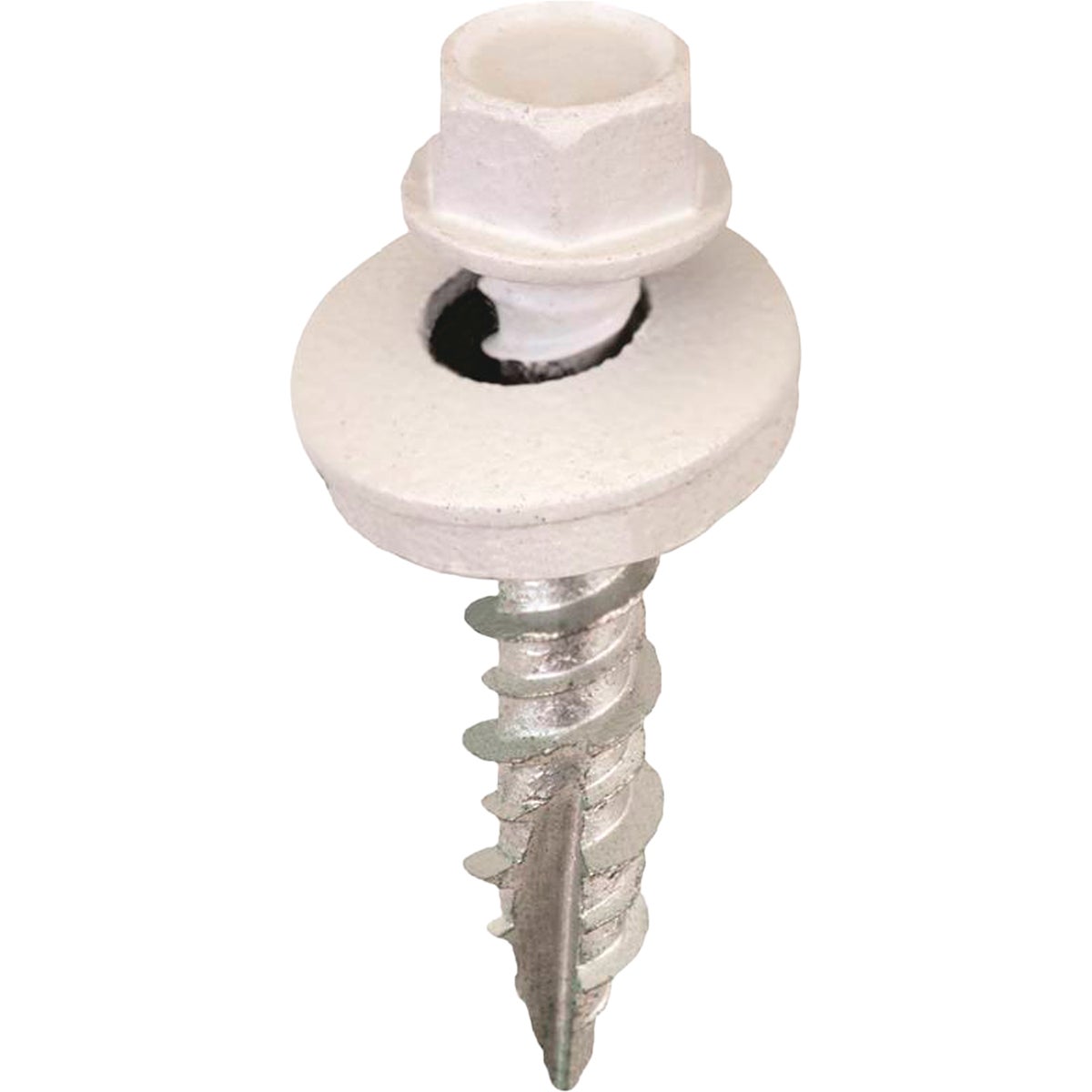 Acorn International 1 In. Washered Bright White Metal To Wood Screw (250-Count) Image 1