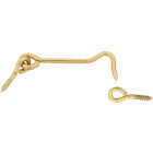 National Hardware Solid Brass 3 In. Hook & Eye Bolt Image 1