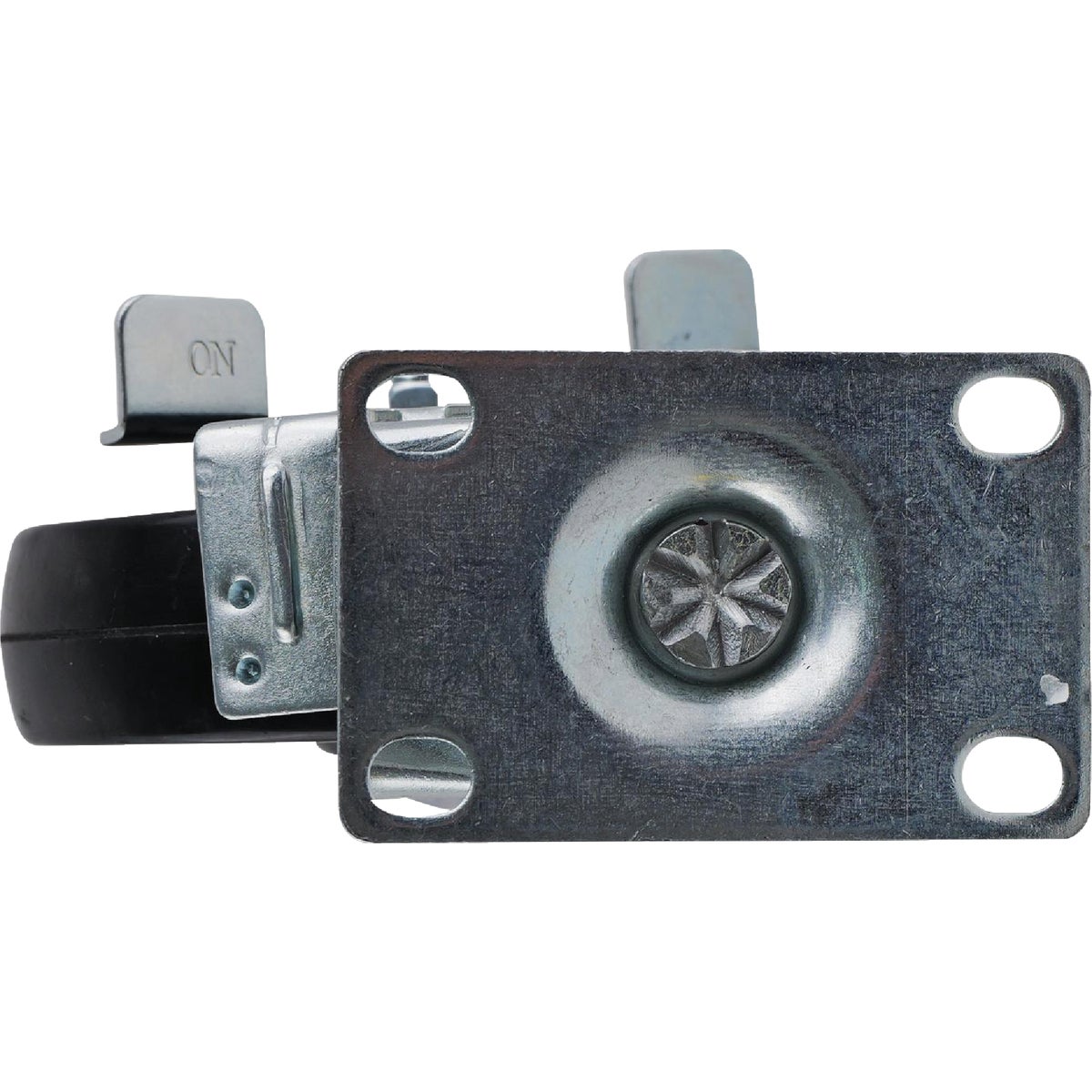 Shepherd Hardware 5 In. General-Duty Soft Rubber Swivel Plate Caster with Brake Image 3