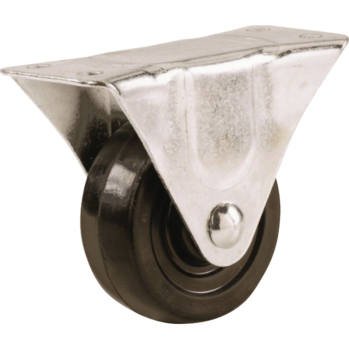 Shepherd Hardware 4 In. General-Duty Rubber Rigid Plate Caster Image 3