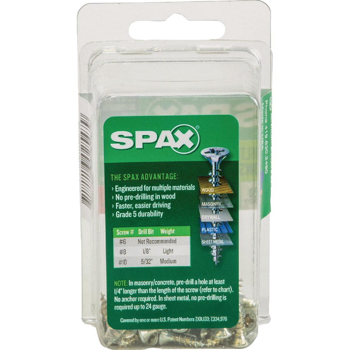 SPAX #6 x 1/2 In. Unidrive (Combo Drive) Flat Head Zinc (Interior) Multi-Purpose Construction Screw (50-Count) Image 5
