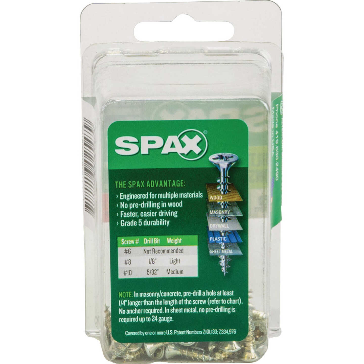 SPAX #6 x 1/2 In. Unidrive (Combo Drive) Flat Head Zinc (Interior) Multi-Purpose Construction Screw (50-Count) Image 5