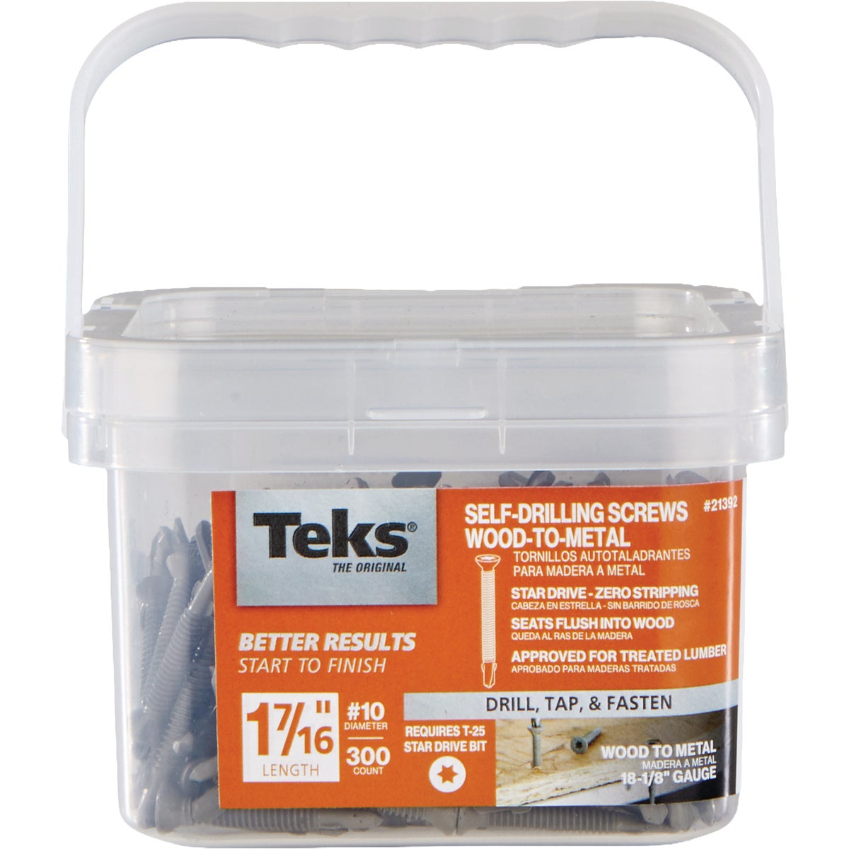 Teks #10 x 1-7/16 In. Star Head Drill Point Wood-to-Metal Screws (300-Count)