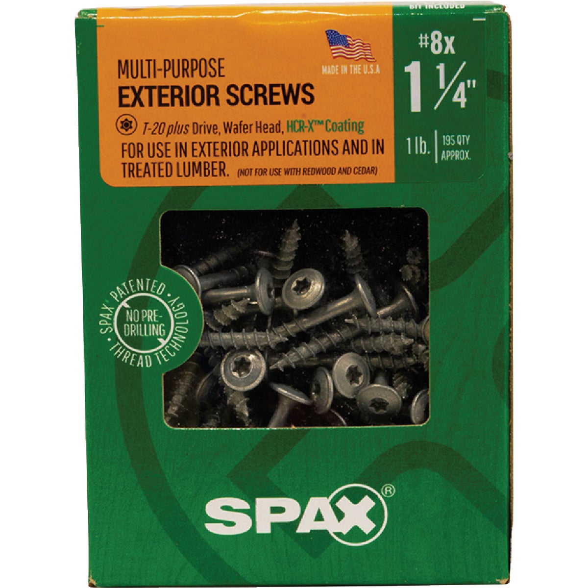 SPAX #8 x 1-1/4 In. T20 Plus Wafer Head HCR-X (Exterior Rated) Wood Screw (195-Count) Image 4