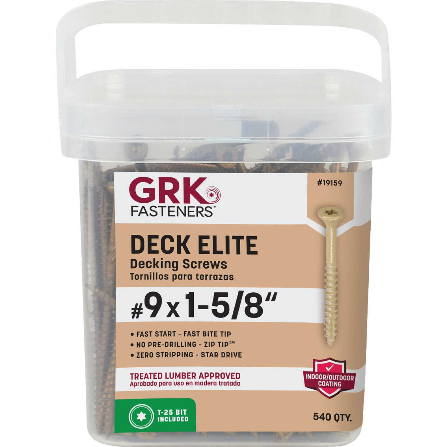 GRK Deck Elite #9 x 1-5/8 In. Star Drive Bugle-Head Deck Screw (540-Count) Image 6