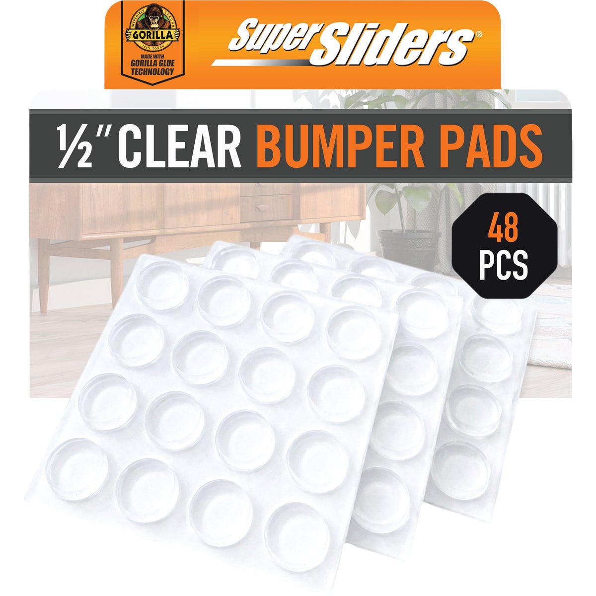 Gorilla Super Sliders 1/2 In. Bumper (48-Piece)