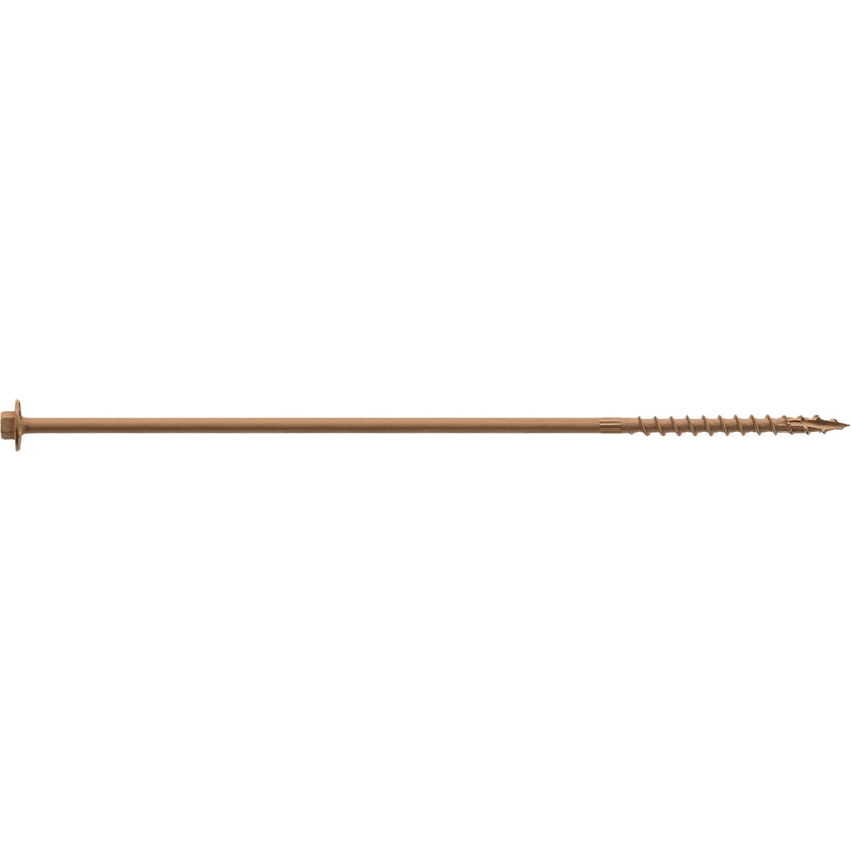 Simpson Strong-Tie Strong-Drive SDWH 10 In. x  0.195 In. 5/16 In. Hex Drive Tan Timber Screw Image 1