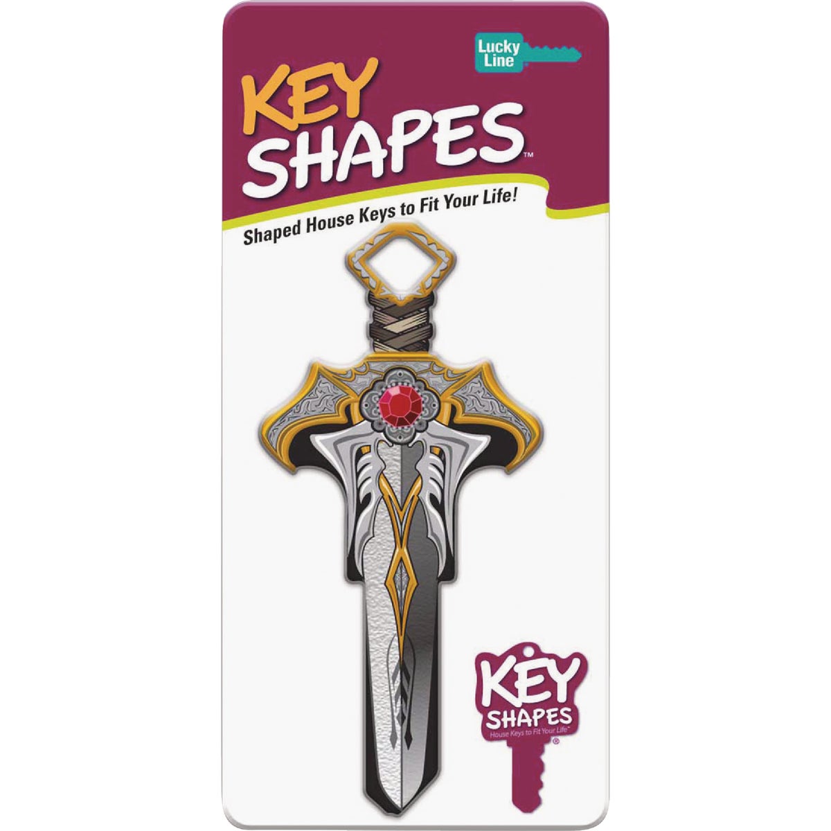 Lucky Line Dagger Key Shapes Decorative House Key - KW1 Image 4