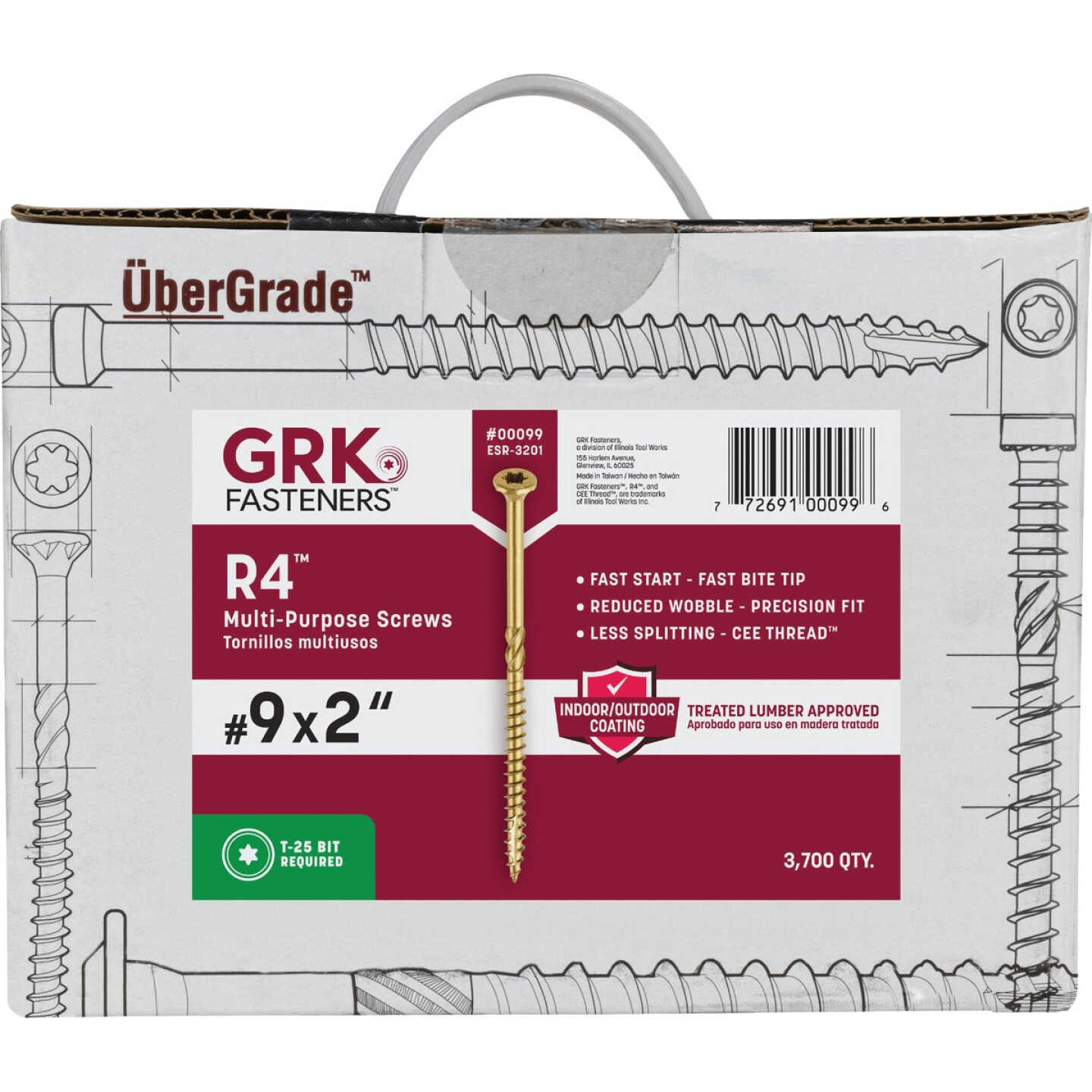GRK R4 #9 x 2 In. Star Drive Multi-Purpose Wood Screw (3700-Count) Image 2