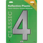 Hy-Ko 6 In. Reflective Plastic Number 4 Image 1