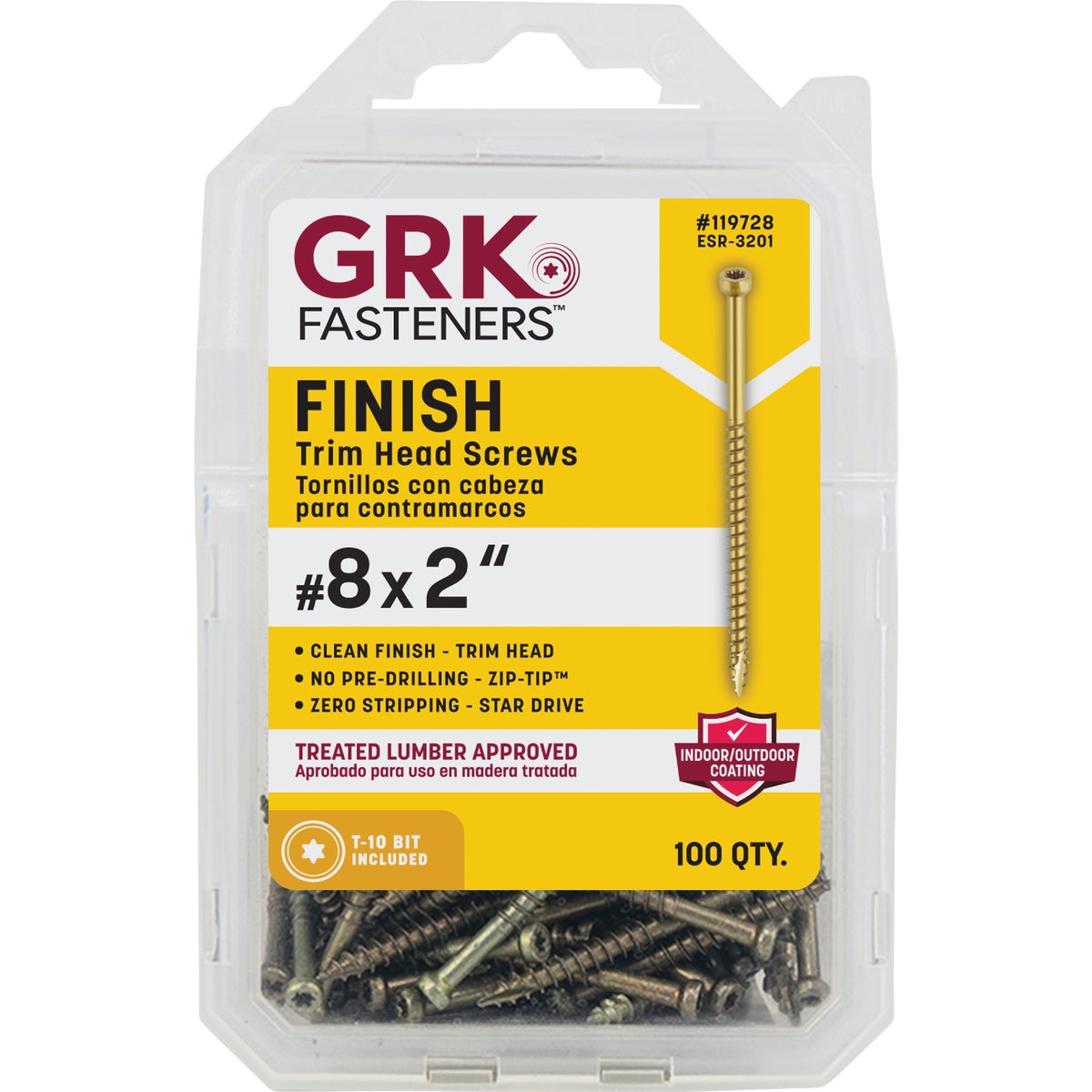 GRK #8 x 2 In. Star Drive Steel Trim Screw (100-Count) Image 6