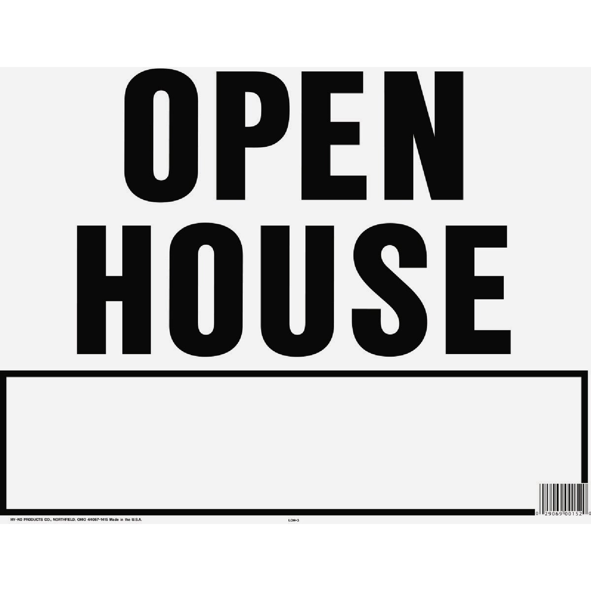 Hy-Ko Corrugated Plastic Sign, Open House Image 1
