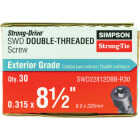 Simpson Strong-Tie Strong-Drive SWD 0.235 In. x 8-1/2 In. T40 Double-Threaded Screw (30-Count) Image 2
