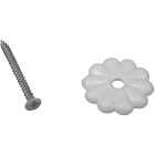 United States Hardware White Rosette with Screws (6-Count) Image 1